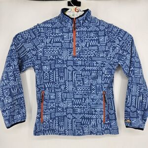 Chubbies Fleece Jacket‎ Mens Medium Blue Geometric The Sketch Golf Preppy